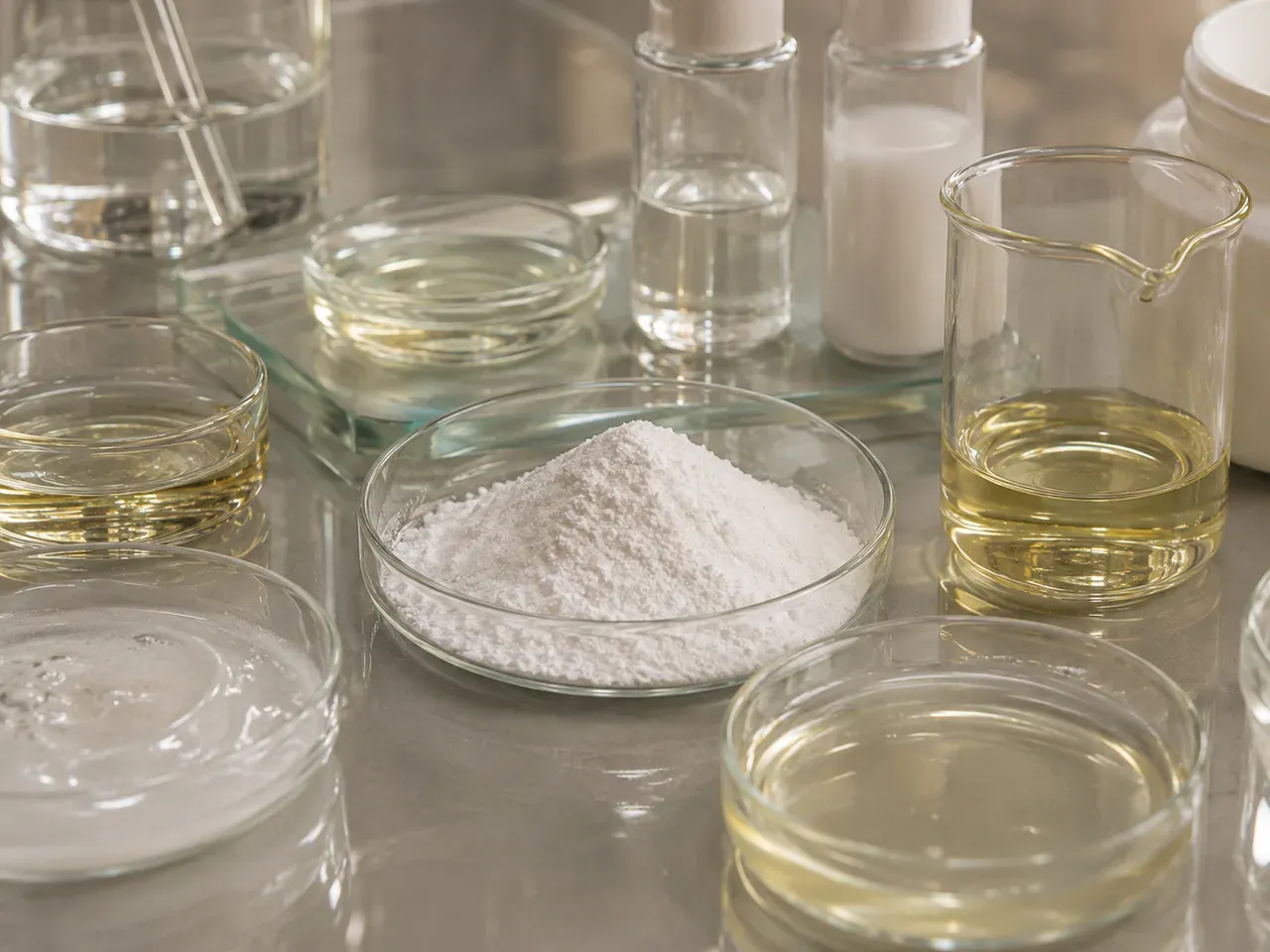 Bemotrizinol material and sunscreen filter-system review using unlabeled sample vessels and oil-phase compatibility samples
